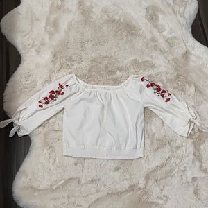 Hollister, white off the shoulder blouse